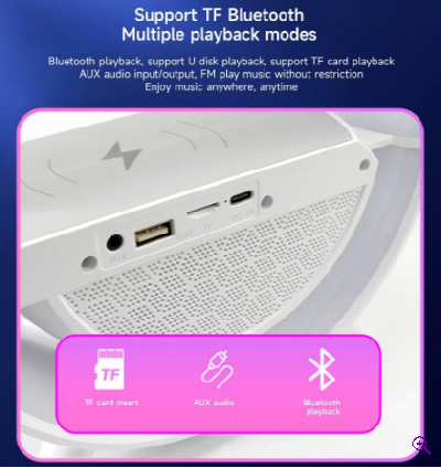 LED WIRELESS CHARGING SPEAKER BT2301